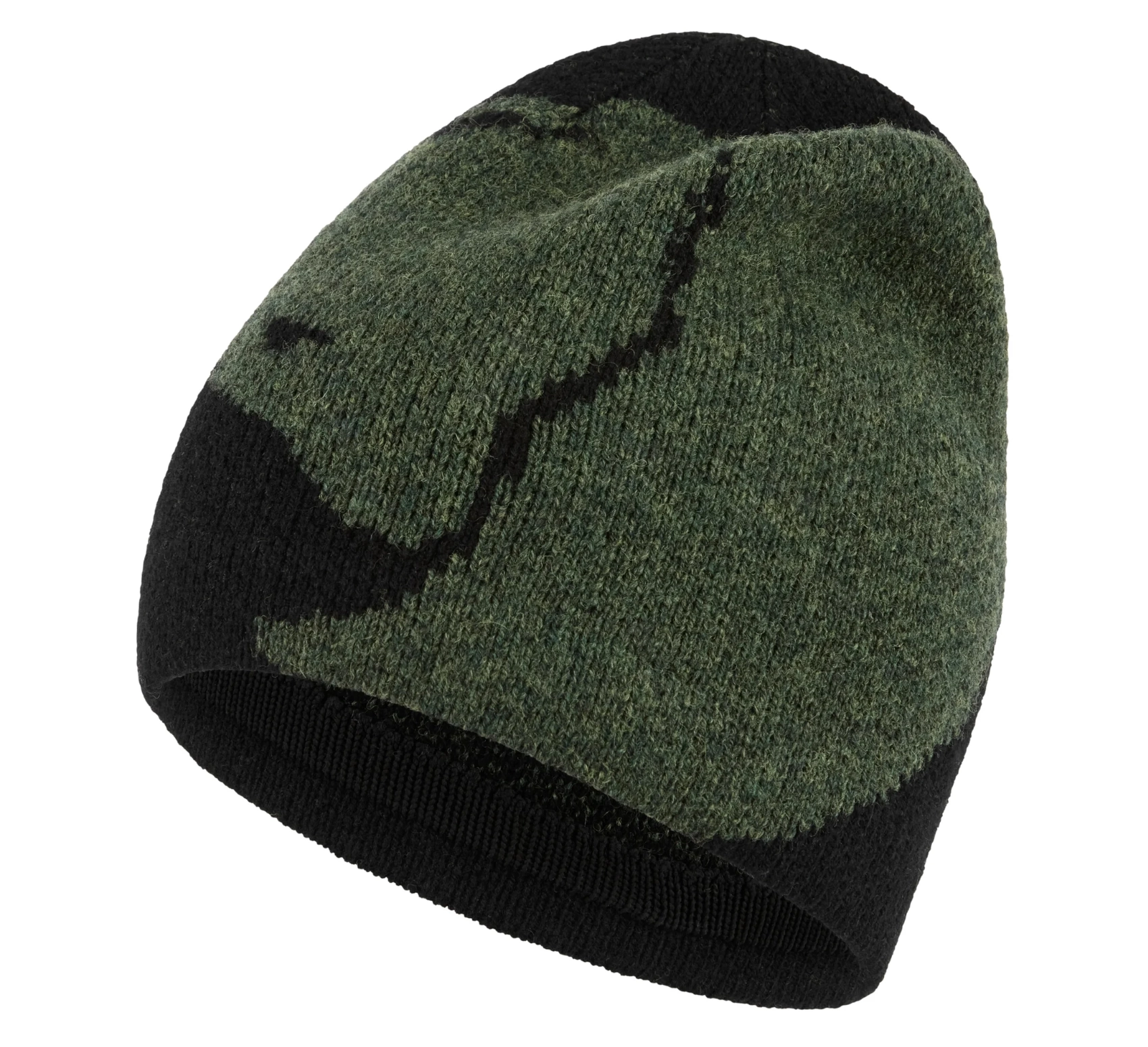 Czapka Fjällräven Bergtagen Jacquard Beanie 13100259 - Black/Deep Forest (550-662)
