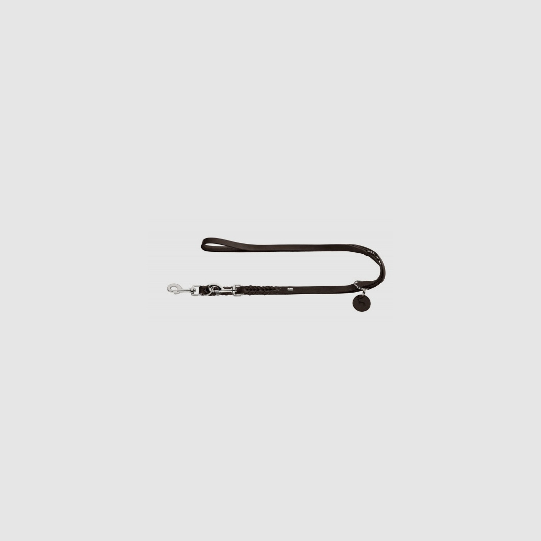 Hunter Verstellbare Führleine Solid Education Softvollrindleder/Dunkelbraun – Breite / Länge: Breite: 18mm / Länge: 250cm