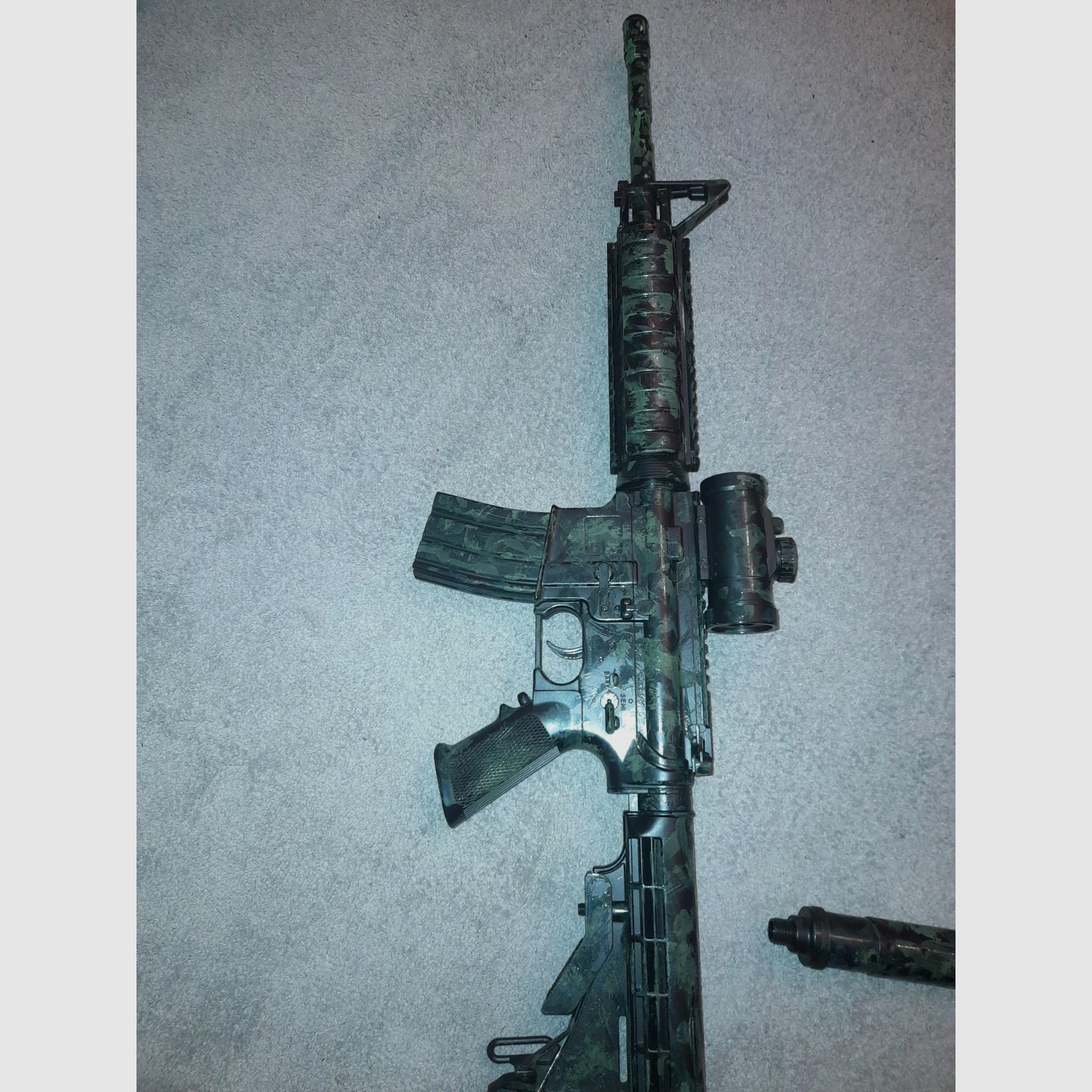 M4 AEG Softair 0.5J GSG Sport-Serie camouflage jungle vert ensemble complet