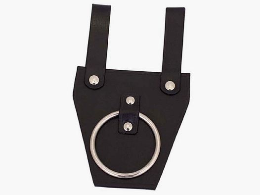 Belt holder for axe made of black leather