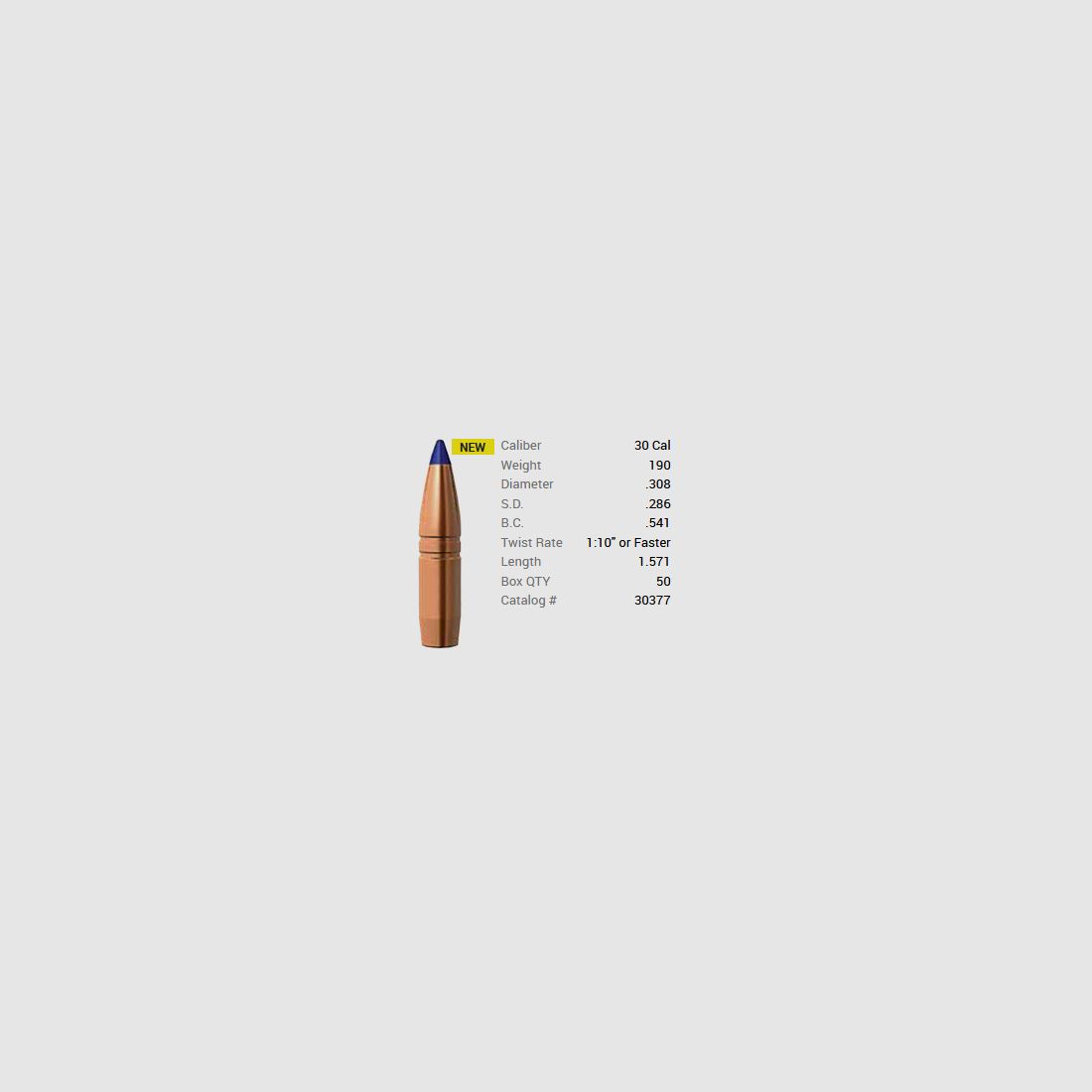 Barnes pocisk .30/.308 190GR Long-Range X Hunting BT 50 sztuk