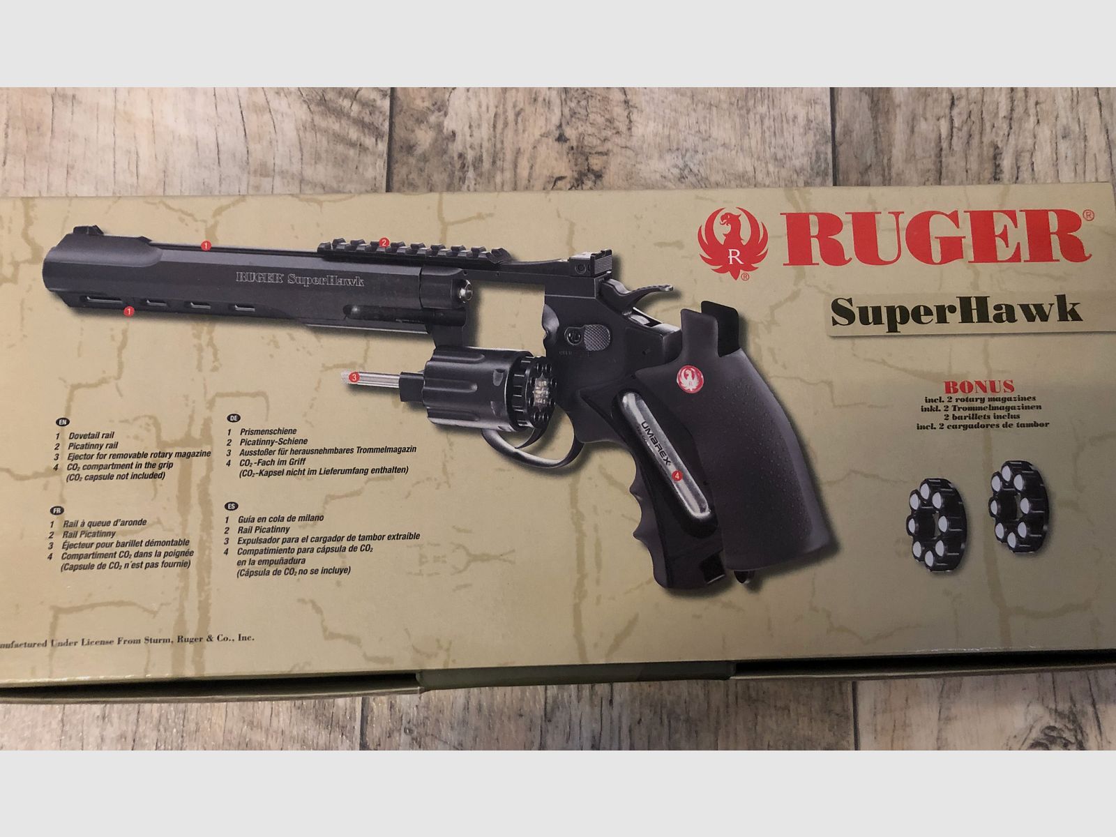 Ruger Super Hawk, Umarex, 6mm BB, CO2, Schwarz, Airsoft