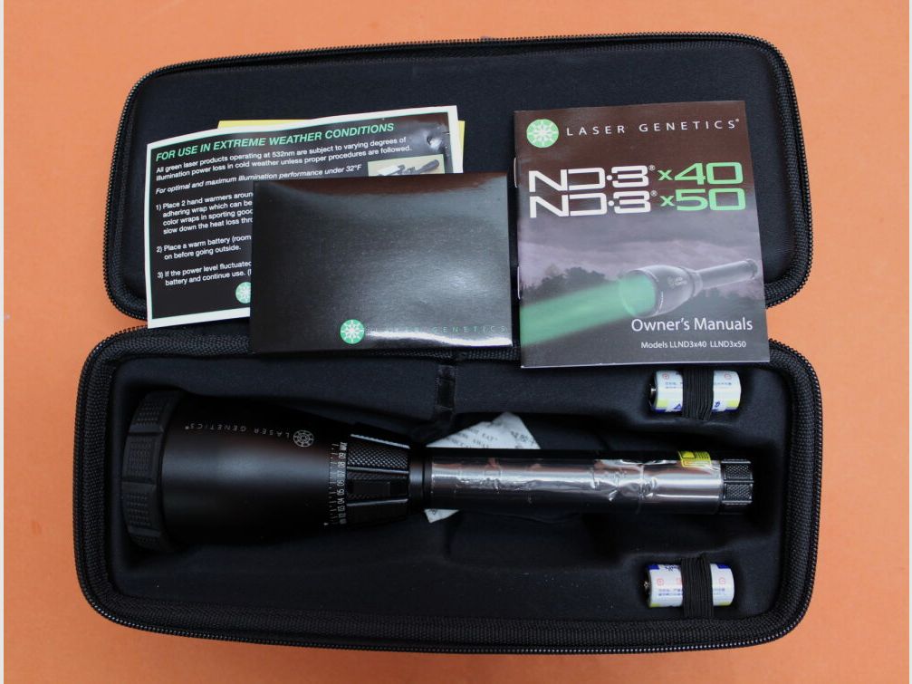 LaserGenetics LaserGenetics ND3x50 Lampe (203369) Laser-Taschenlampe, Reichweite : 4.800 m!!!