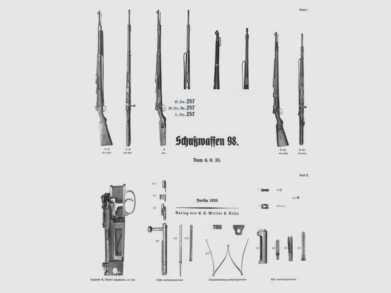 Nachdruck Dienstvorschrift Karabiner 98k von 1935