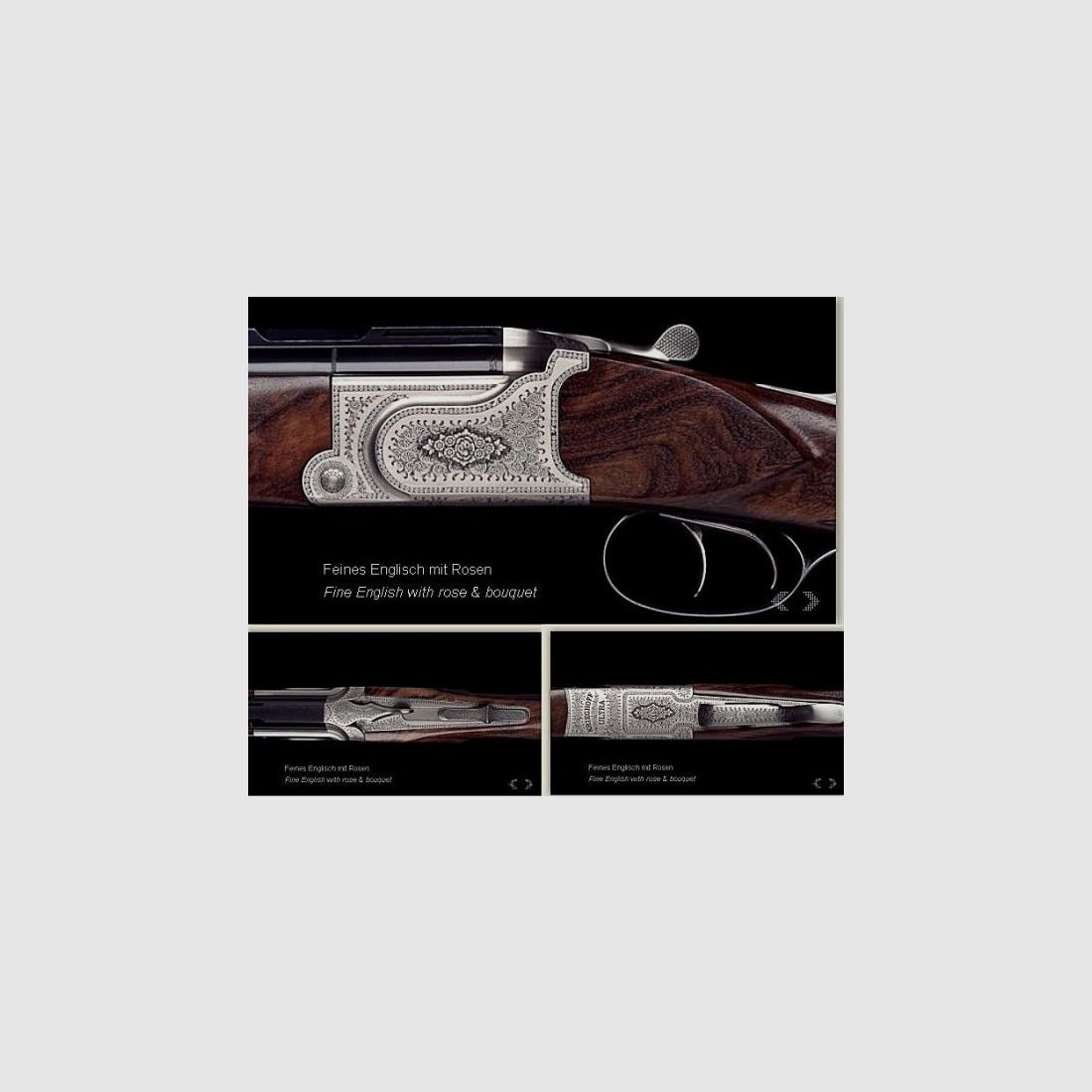 KRIEGHOFF Mehrpreis für Neuwaffe Gravur: 8 Englisch mit Rosen Optima-Ultra-Classic-Hubertus