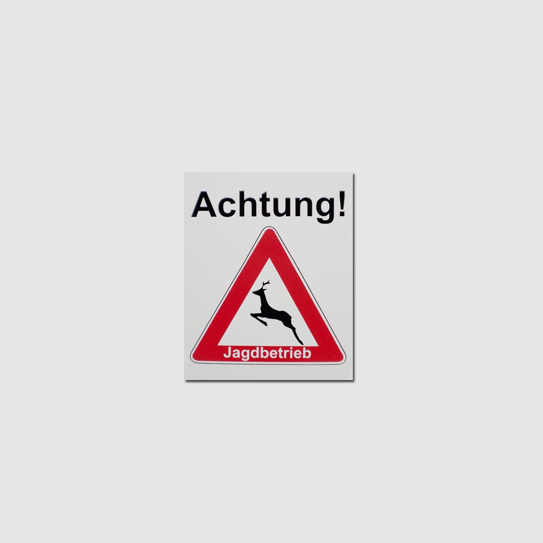 Plastic sign "Attention hunting operation
