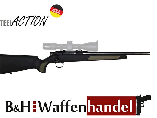 Neuwaffe, auf Lager:  Steel Action Hunting Short HS .308 LL 45cm Synthetik Geradezug- Repetierer
