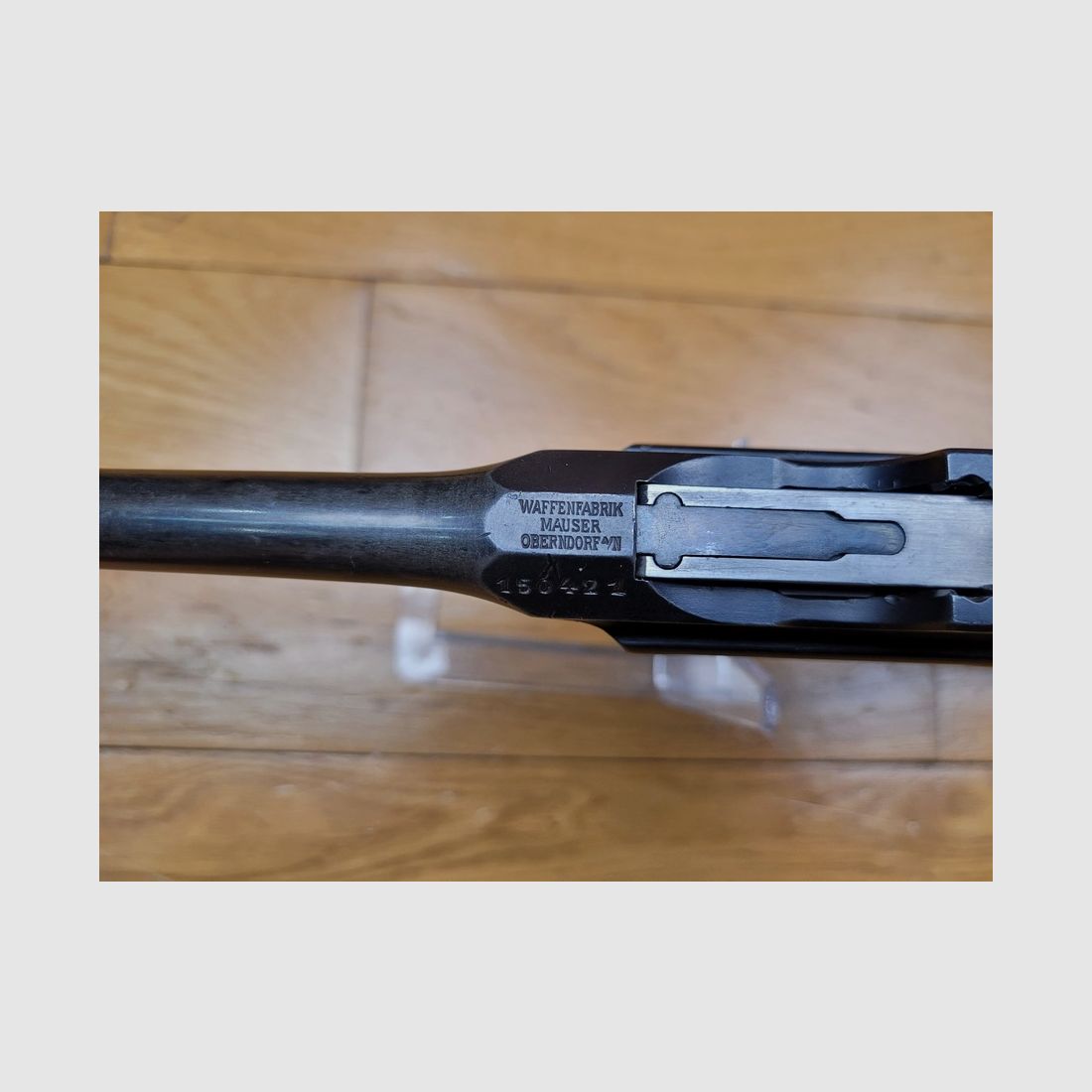 Sehr schöner C96 Mauser Pistol – legendäre Waffe – Herstellung Mauser Oberndorf A/M ca. 1913 – 7,63 Mauser – Schaft-Holster für den Schuss und den Transport – TBE +, Bild 16 von 24