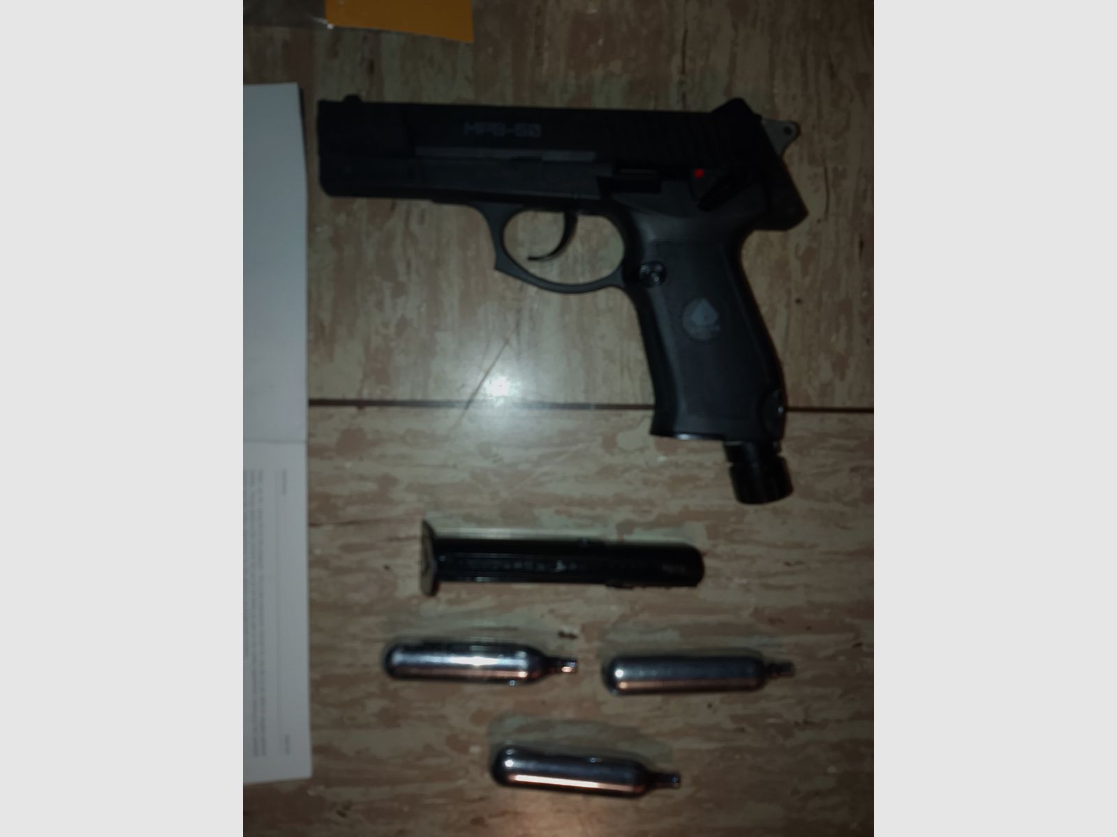 Delta Six MPB-50 CO2 pistol RAM marker cal .50 paintball gun with accessories rubber balls steel core balls 2nd magazine new!