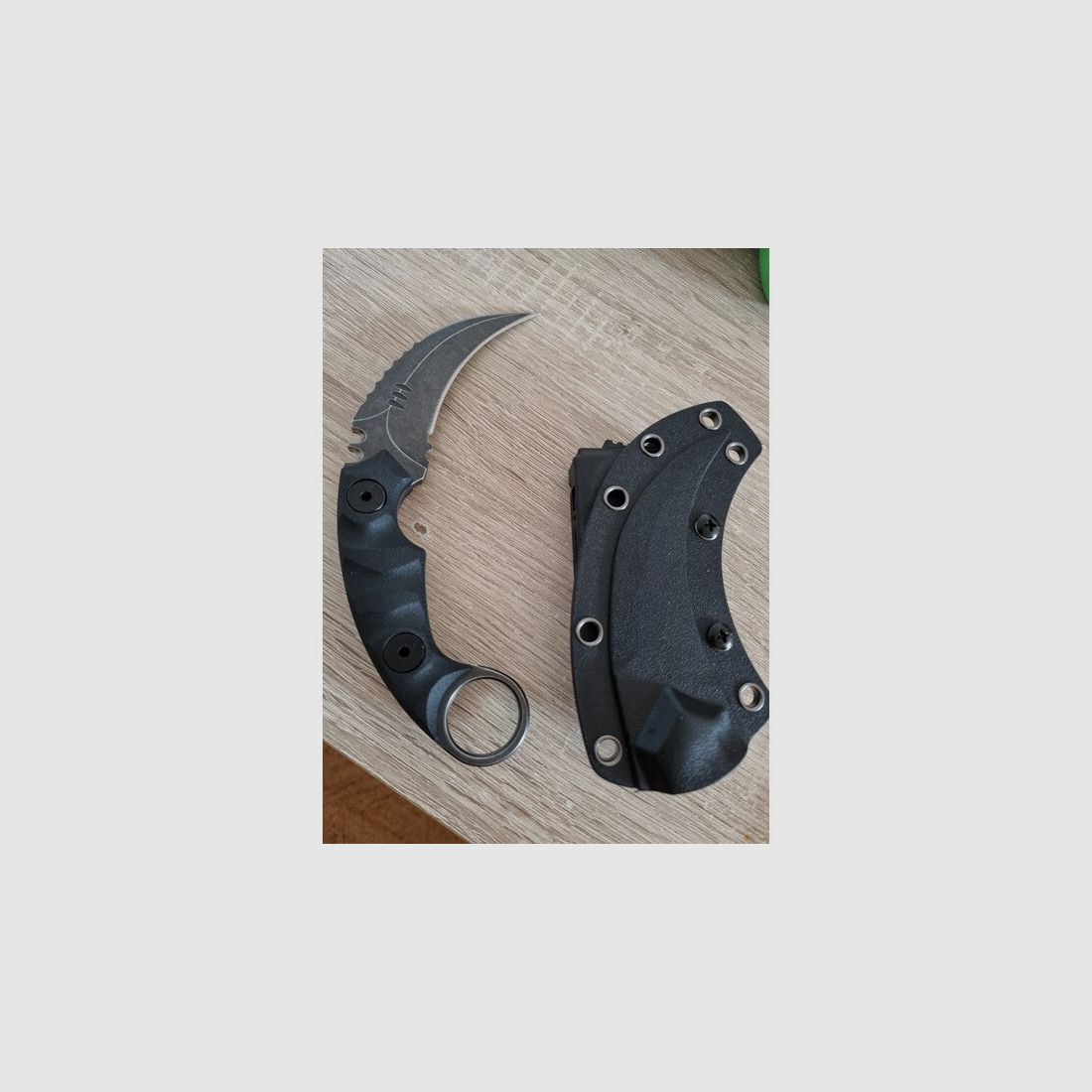 Karambit Messer dunkles Stonewash neu