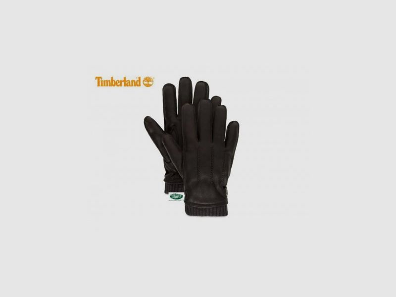 TIMBERLAND Zwarte Leren Handschoenen A1EGC
