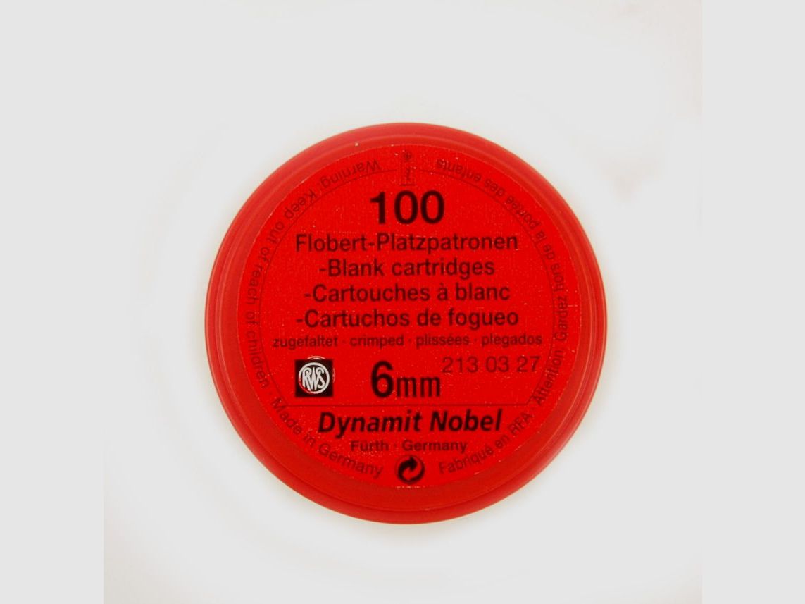 RWS Flobert Platzpatronen 6mm 100 Stk.