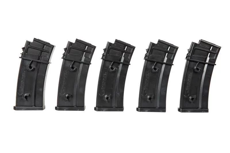 Zestaw 5 magazynków ASG Mid-Cap na 120 kulek do replik G36, zdjęcie 6 z 8