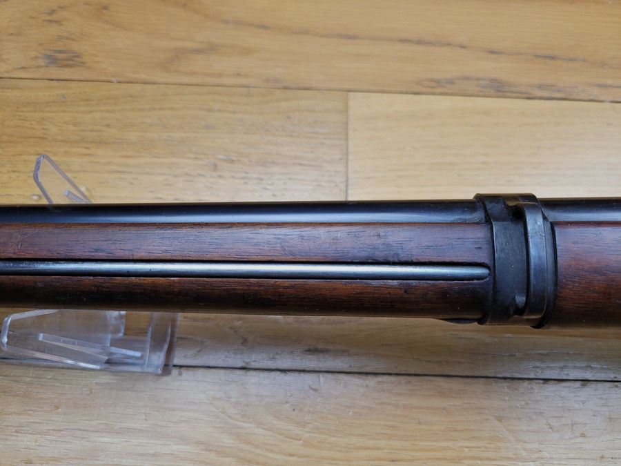 Rarissime und wunderschöne Berthier 1890 Kavallerie Büchse » 2. Typ » – in drei Schüssen und Originalkaliber 8×51 – fast alle verschwunden durch Umstellung auf Standard 1916 und später – 100% Originalkonfiguration – vollständig monomatrikuliert bis zur Reinigungsstange – Museumszustand!, Bild 29 von 30