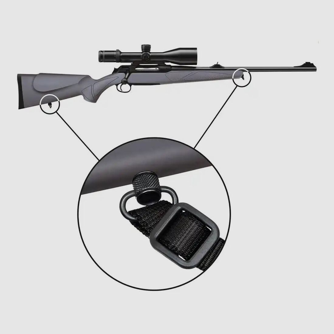 Halder étriers et douilles "Push & Go" pour manches en plastique