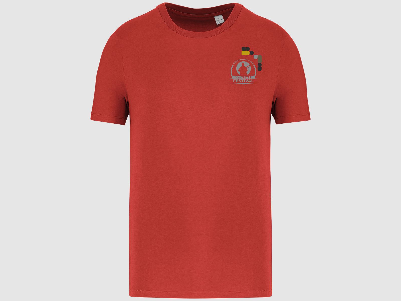 Geartester Festival Bio T-Shirt, piccolo logo
