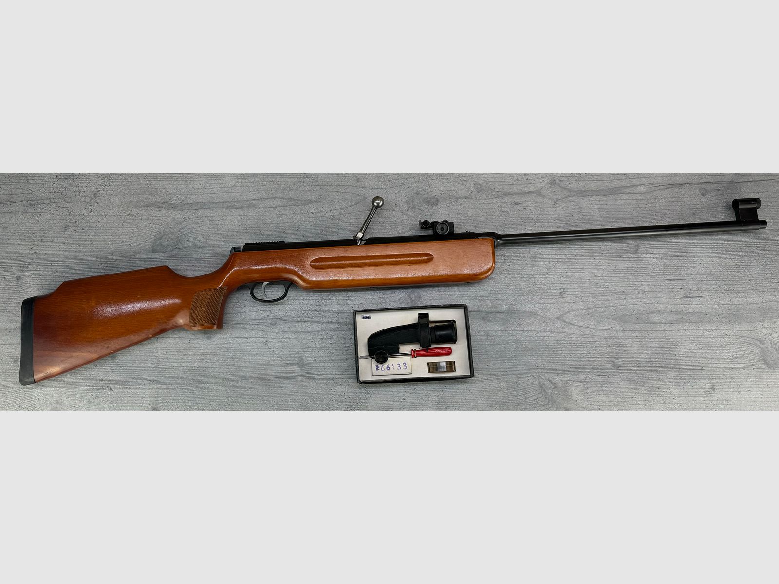 Haenel Mod. 311 Luftgewehr 4,5mm Diabolo mit Original Diopter (+Set) und Kimme, Tragetasche