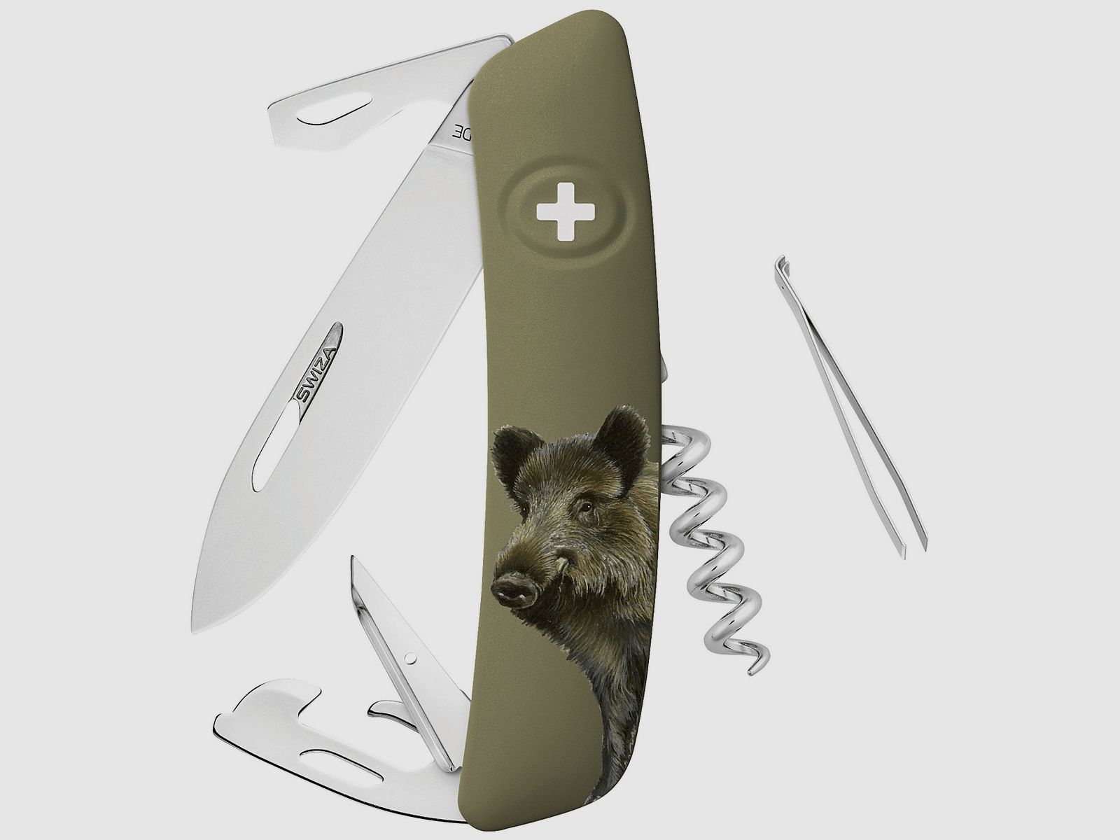 Coltello tascabile Swiza D05 con motivo di caccia