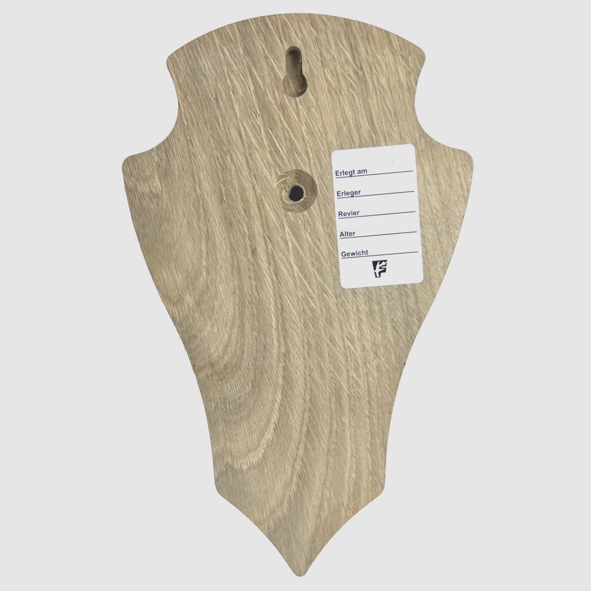 Horned board deer 18x11 cm light pointed or pine compartment