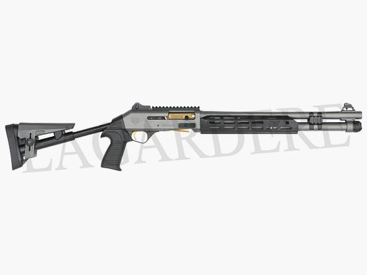 PANZER ARMS USA M4 SPEED PRO TAC GRAU/GOLD TITAN 18,5" (SEMI-AUTOMATISCHES MILITÄRGEWEHR MIT GLATTEM LAUF)