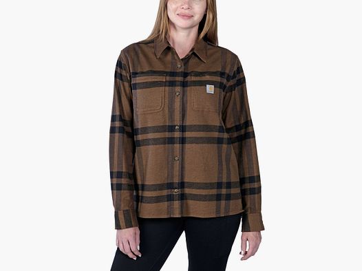 Koszula flanelowa Carhartt Midweight dla kobiet Carhartt Brown Heather XL