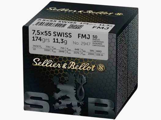 Sellier & Bellot FMJ 174grs - 50 Stk