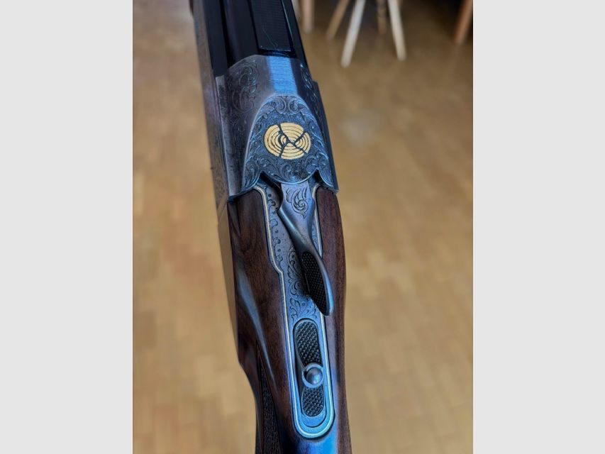 Krieghoff K80 Sporting Custom Shop ręcznie grawerowane, bez lasera, złote inkrustacje, stan idealny, kaliber 12/76