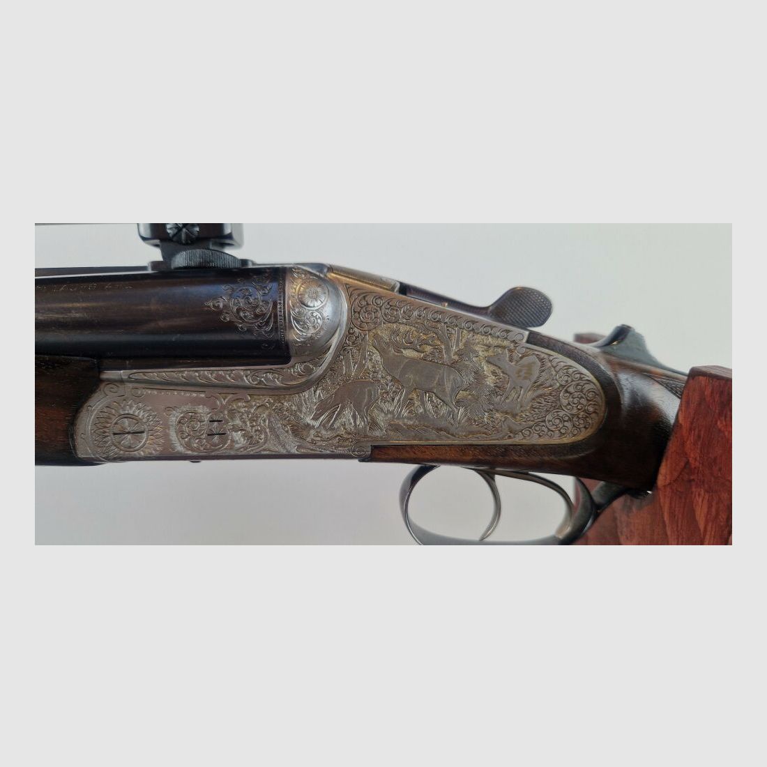 Heym Mod. 37B Deluxe - 7x65R; 12/70 mit Einstecklauf - selten!!!
