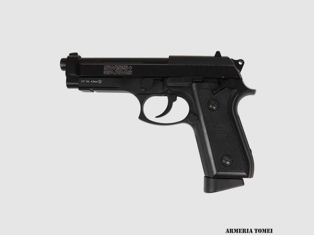 PISTOLA CO2 – SWISS ARMS – SA P92 METAL .177 CAL 4,5mm 21BB BLOW BACK, immagine 1 di 4