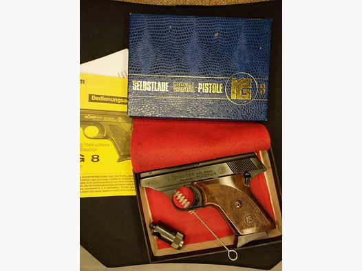 Röhm RG8 / RG 8 Schreckschusspistole 8 mm K. PTB 412 mit Schachtel und Zubehör