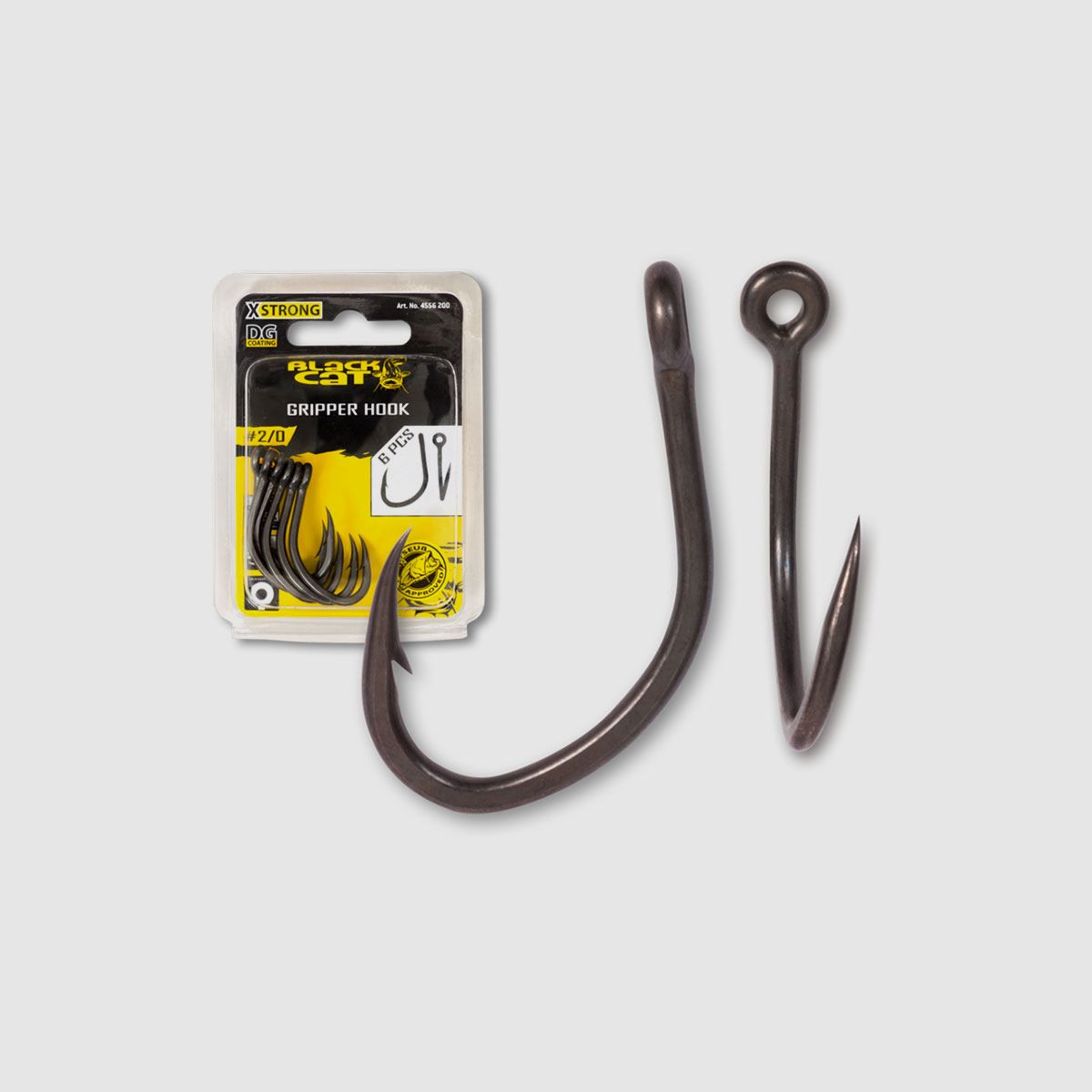 BLACK CAT – GRIPPER HOOK #2/0 | 6 PCS, immagine 1 di 2