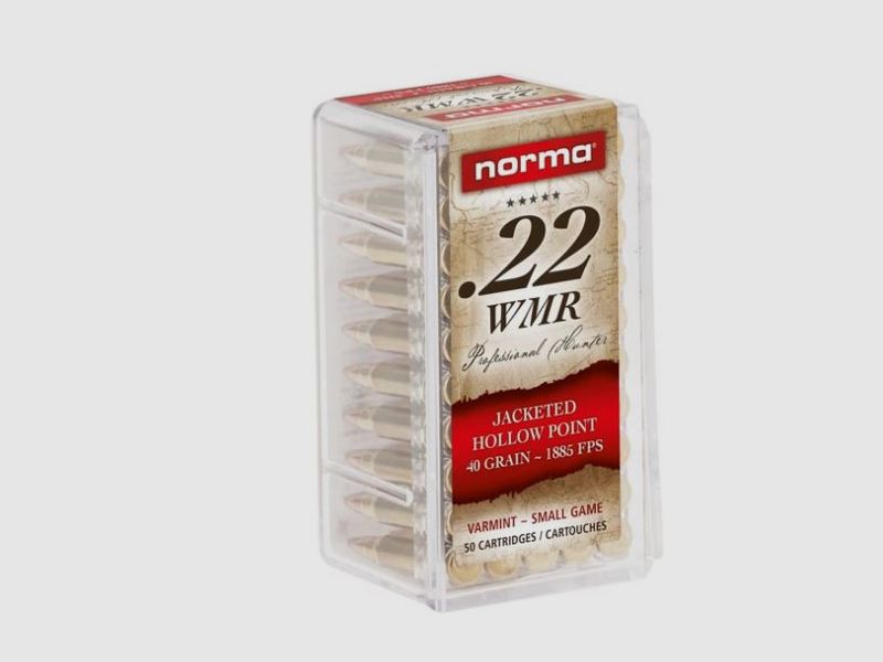 NORMA MUNITIONS DE CHASSE - .22WMR - 40 GRS - JHP. - 50 MUNITIONS