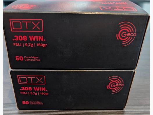 94 Schuss GECO DTX FMJ 9,7 g / 150 gr