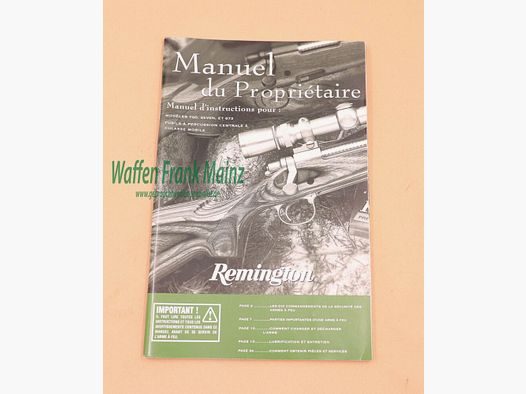 Remington - USA Bedienungsanleitung Remington Mod. 700, Seven & 673