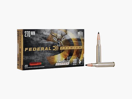 Büchsenmunition FEDERAL Trophy Copper – 270 Win. – 130 grains