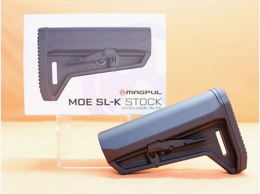 Magpul AR-15: Buttstock Magpul MOE SL-K (MAG626-BLK) MILSPEC Carbine Stock Polymer Black/ Sliding Stock