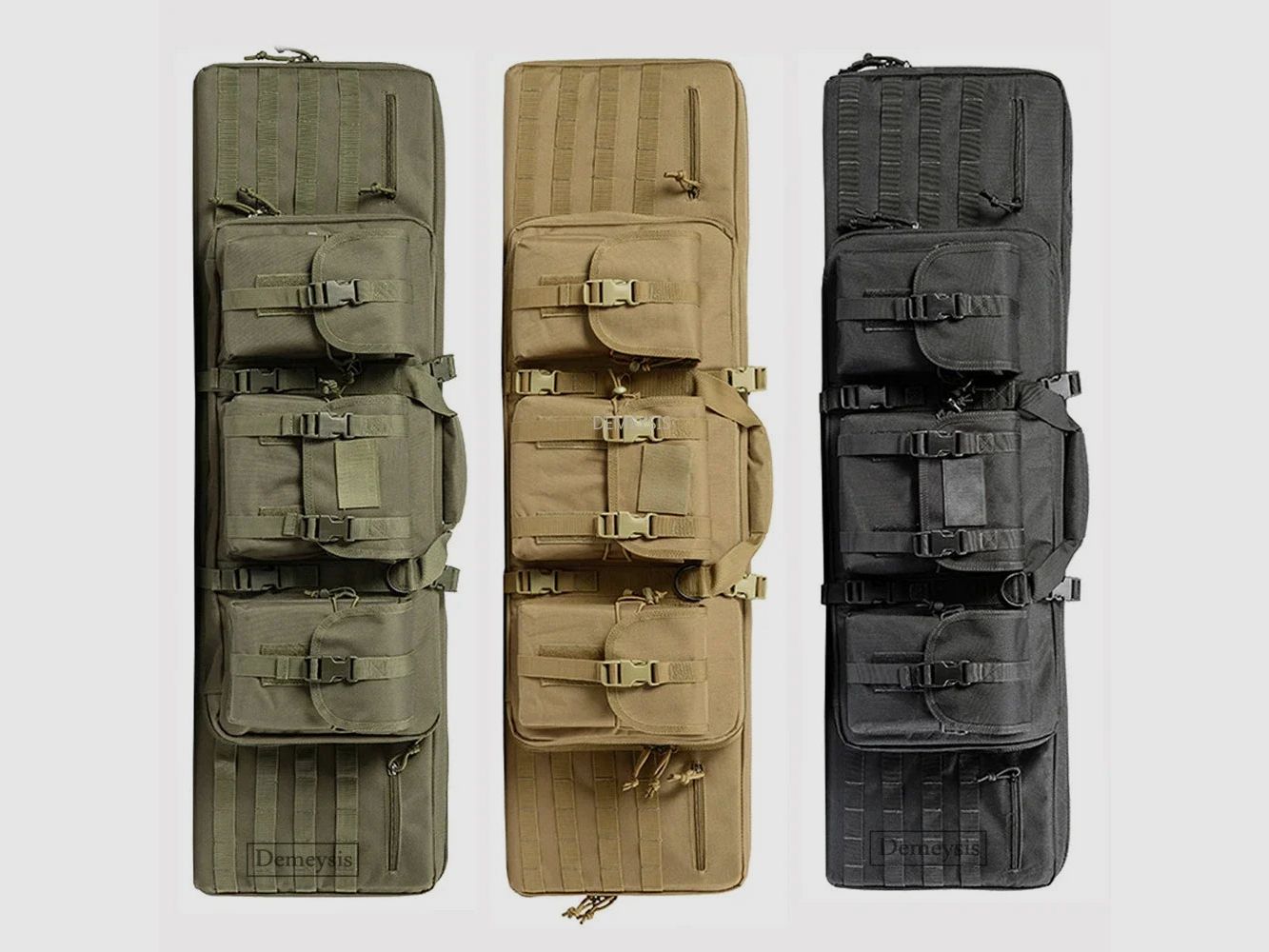 Taktische MOLLE-Waffentasche für 2 Gewehre – 600D Oxford – Rucksack & Tasche – 95 cm / 116 cm – Airsoft, Jagd, Schießsport