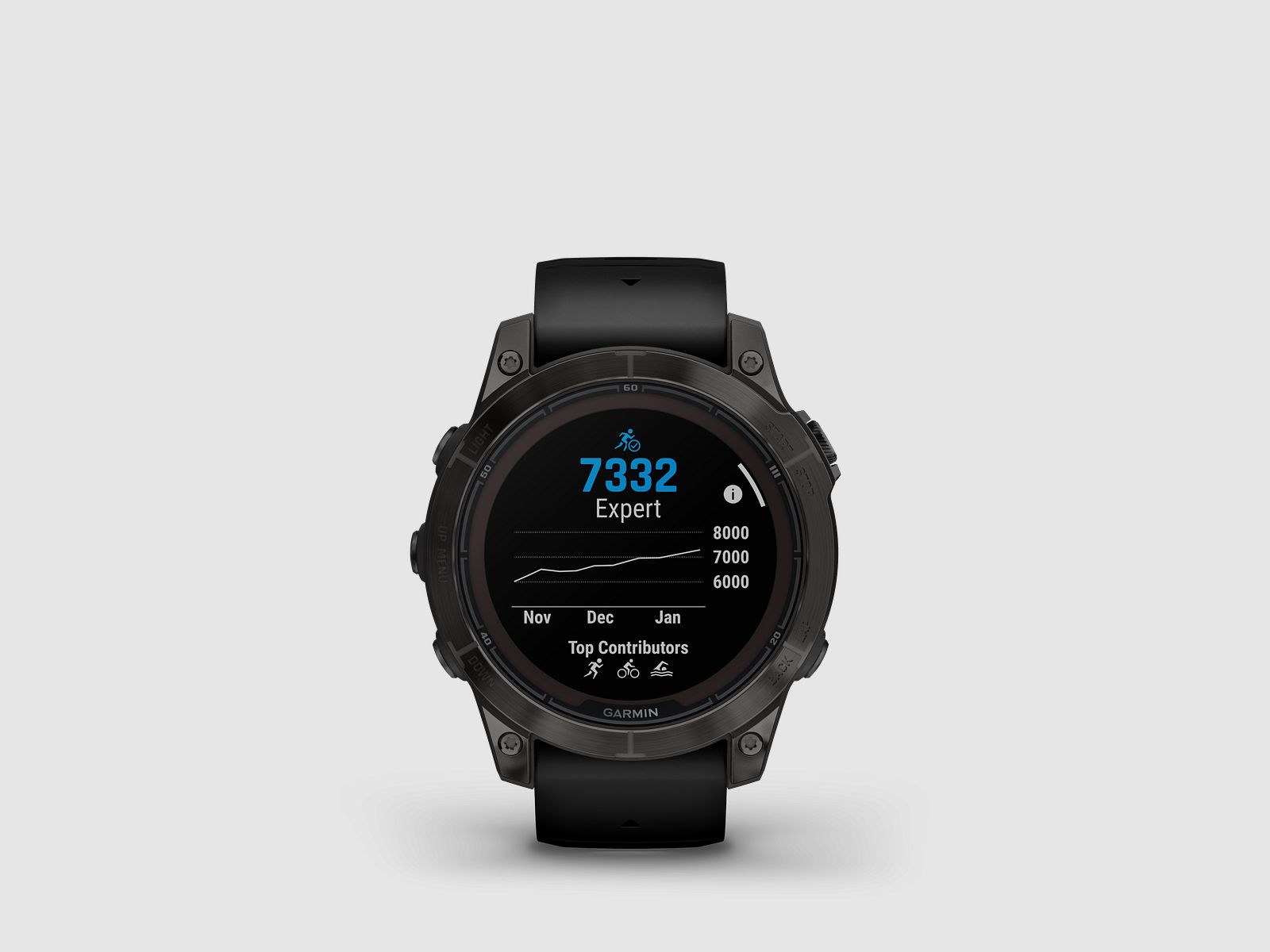 Garmin fēnix® 7 Pro – Sapphire Solar Edition, Schwarz/Carbongrau Titan DLC mit QuickFit®-Silikon-Armband 22 mm