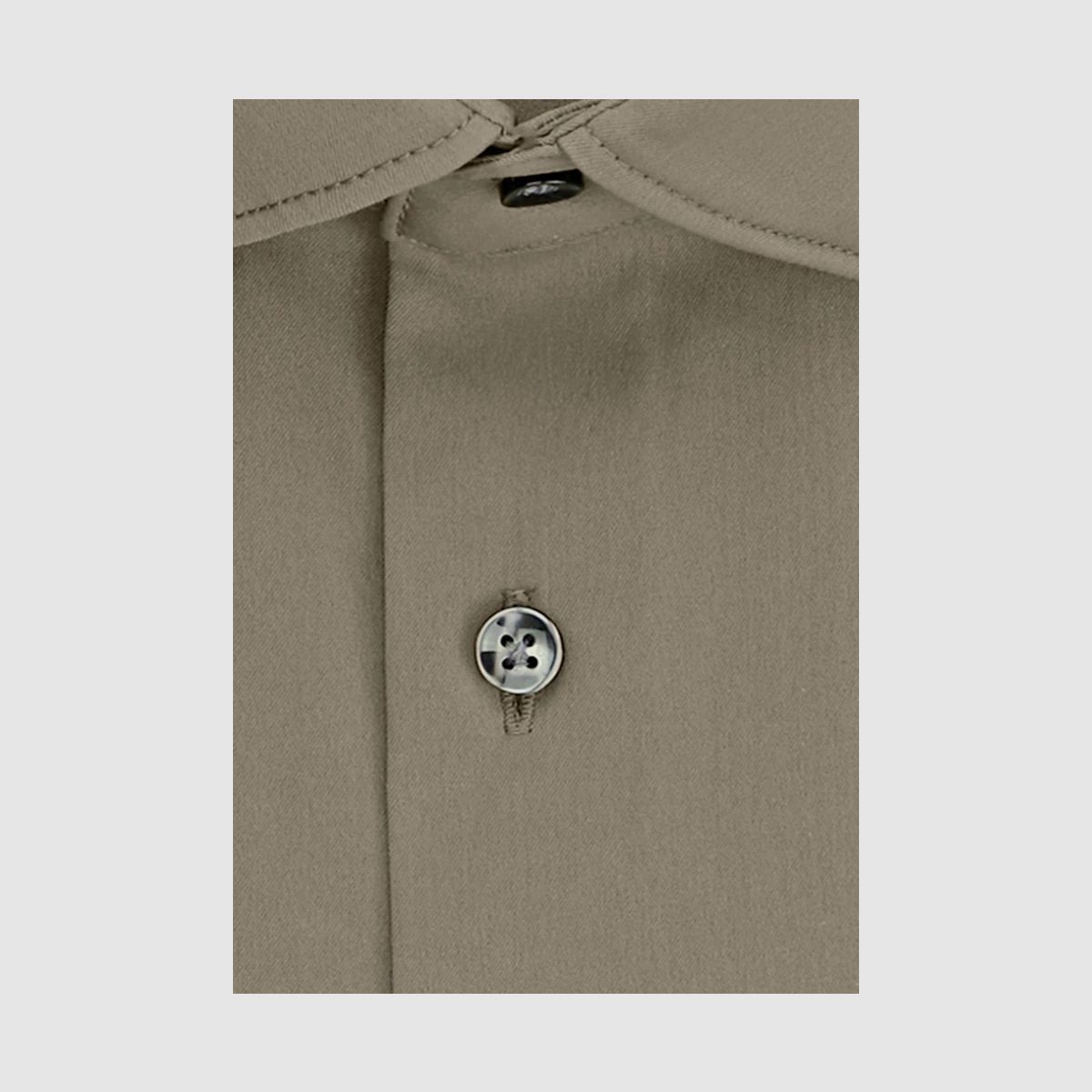 SEIDENSTICKER Twill Performance-Hemd in Slim mit Kentkragen Grün