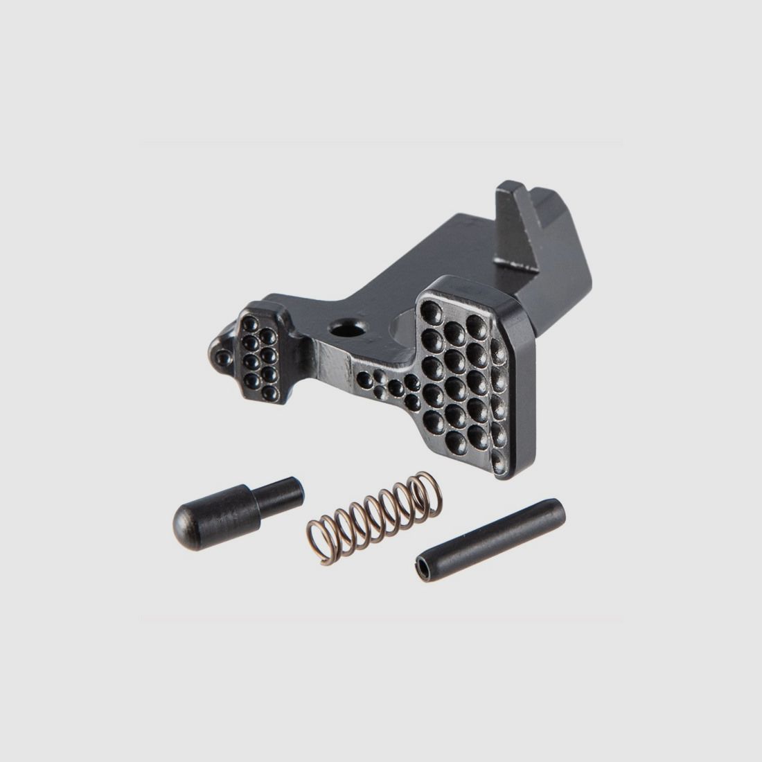 FORWARD CONTROLS DESIGN 5.56MM FORWARD CONTROLS DESIGN AR-15 ABC/R V3 BOLT CATCH FORWARD BIAS DIMPLED BLACK, image 1 of 4