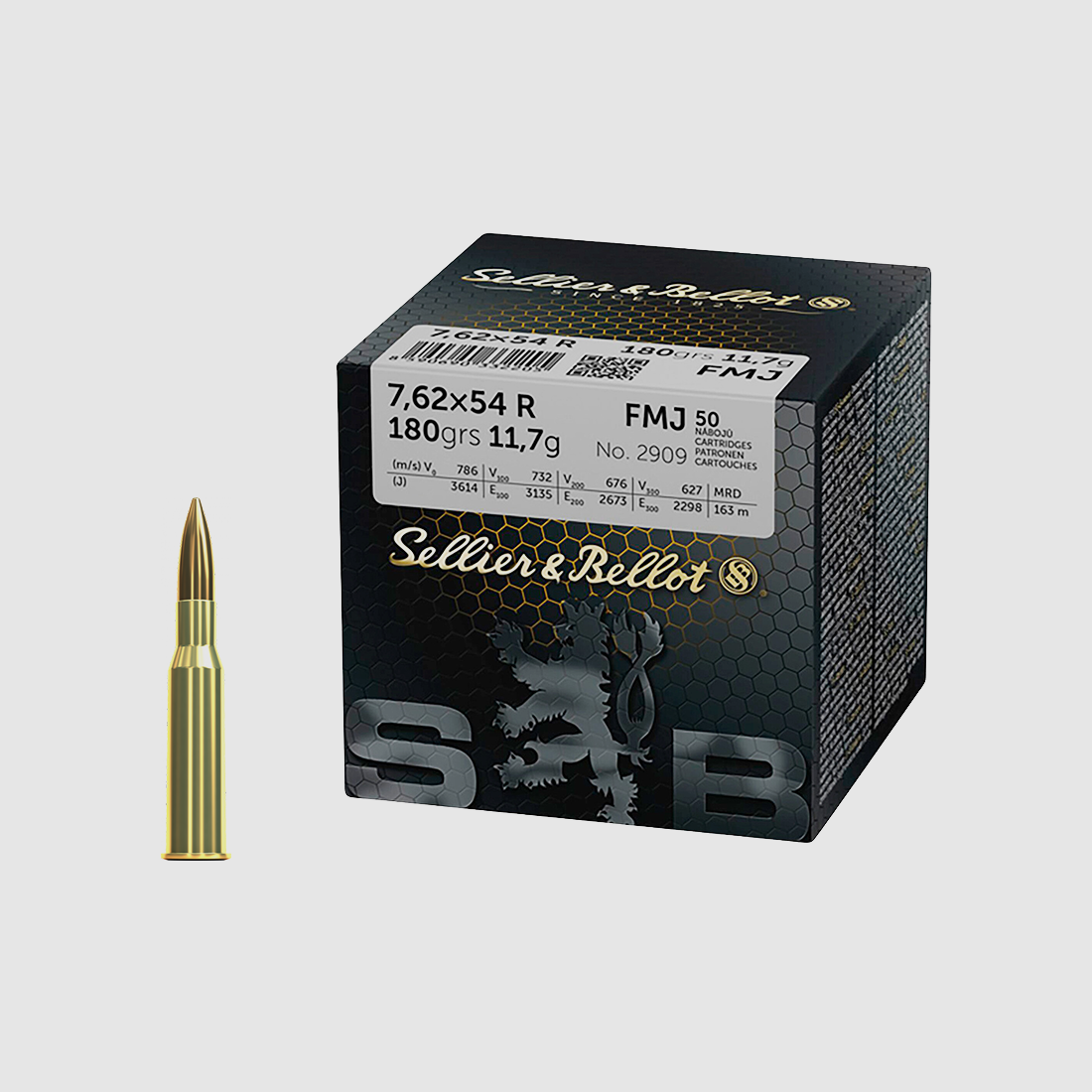 Sellier&Bellot – 7.62×54 R FMJ – 180GRS 50Stk