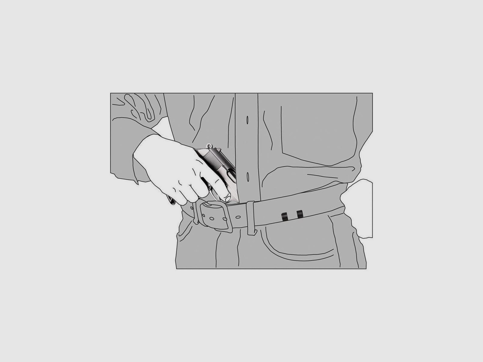 Innenbundholster aus Wildleder, mit J-Haken-Clip Walther P22/P22Q,Glock 43/43X,Sig Sauer P230/232,Colt Commander,S&W 6904/6906,Zoraki 914-Linkshänder