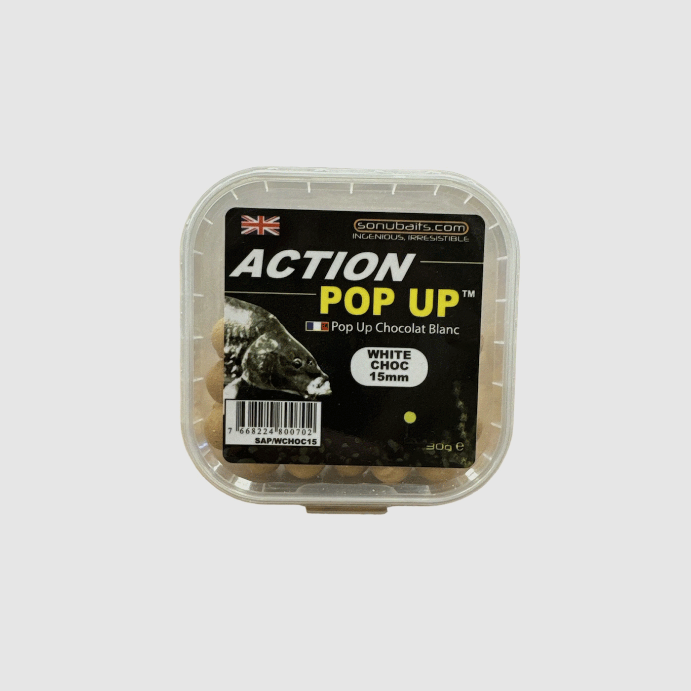 SONUBAITS – ACTION POP UP Biała Czekolada 15mm 30g