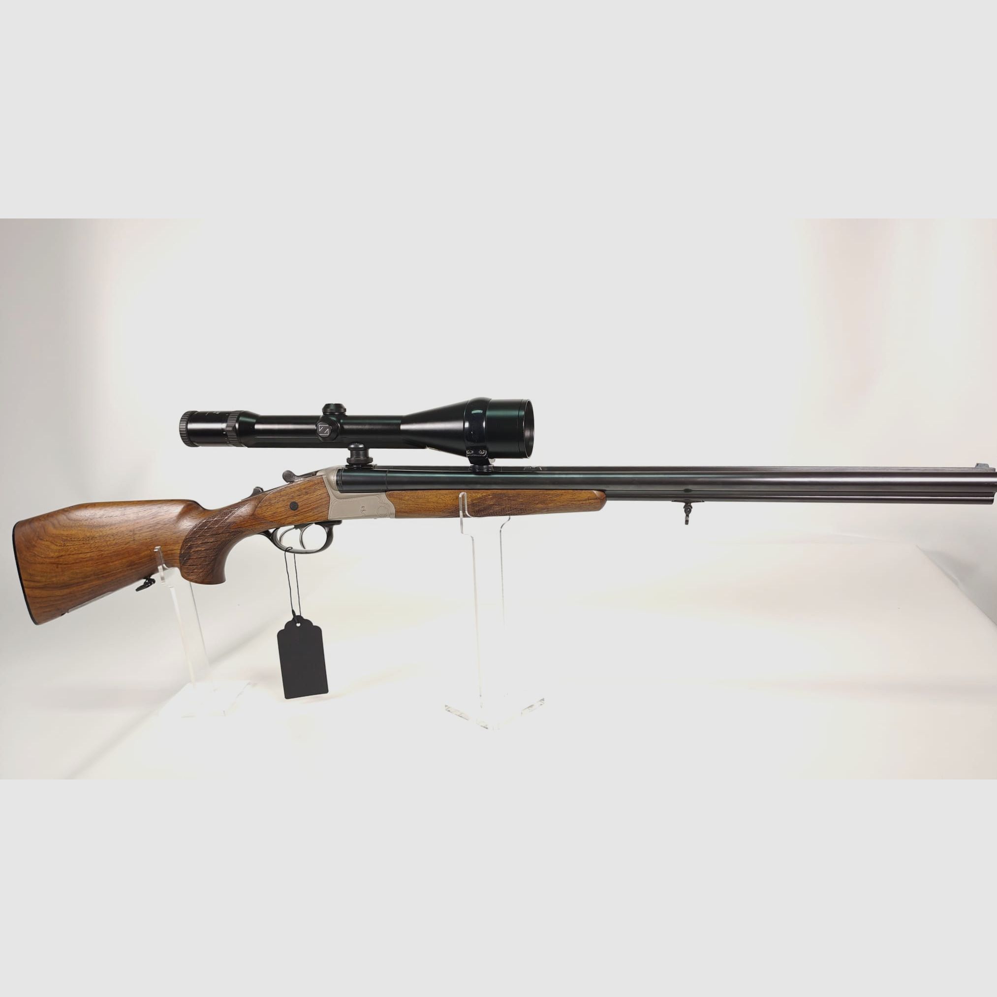 Krieghoff Trumpf Simplex Drilling 7x65 R / 16/70 with insert barrel .222 Rem. and Zeiss Diavari ZM 3–12x56 T*, image 2 of 9