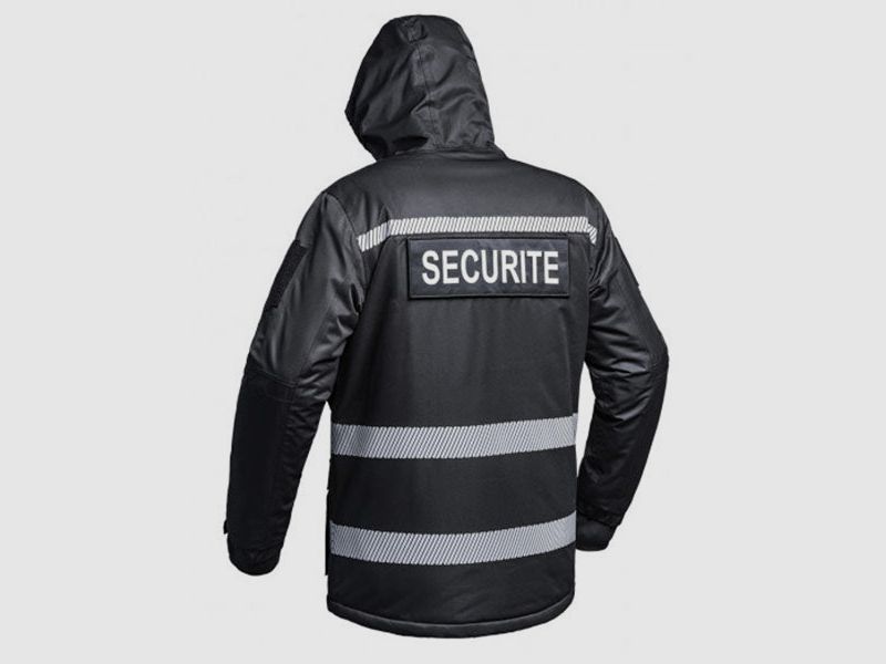 Hardshell-Parka WF150 SECU-ONE SECURITE HV-TAPE, black, Bild 2 von 5