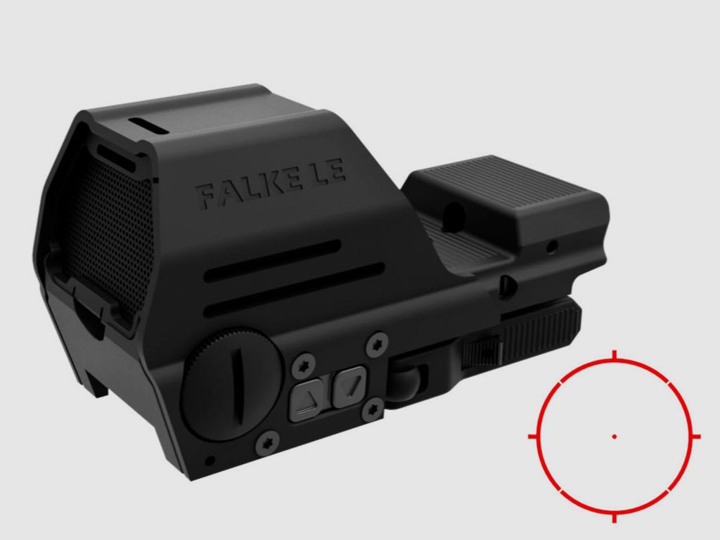 Leuchtpunktvisier Red Dot Falke L.E. - QL Generation II, Law Enforcement, Profi QualitĂ¤t, schussfest, fĂĽr Weaver-, Picatinny-Schiene