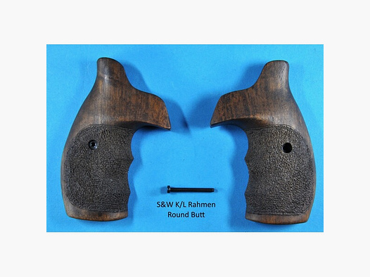 Nussbaum-Griffschalen für S&W K/L-Rahmen Round Butt (runder Rahmen)