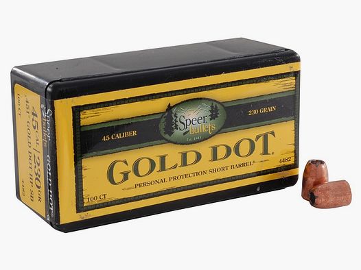 Proiettile Speer .45 ACP/.451 230GR Gold Dot HP 100 pezzi