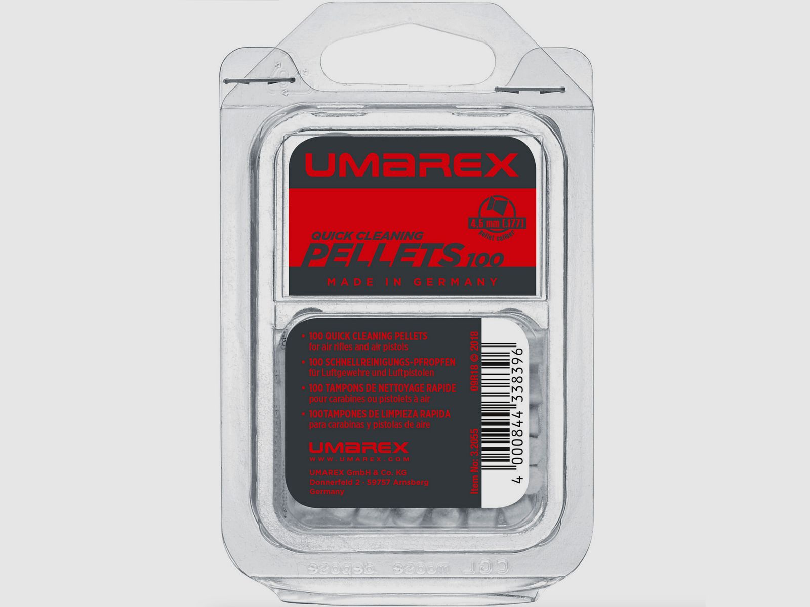 Umarex 3.2055 quick cleaning pellets for cal. 4.5 mm (.177), 100 pcs.