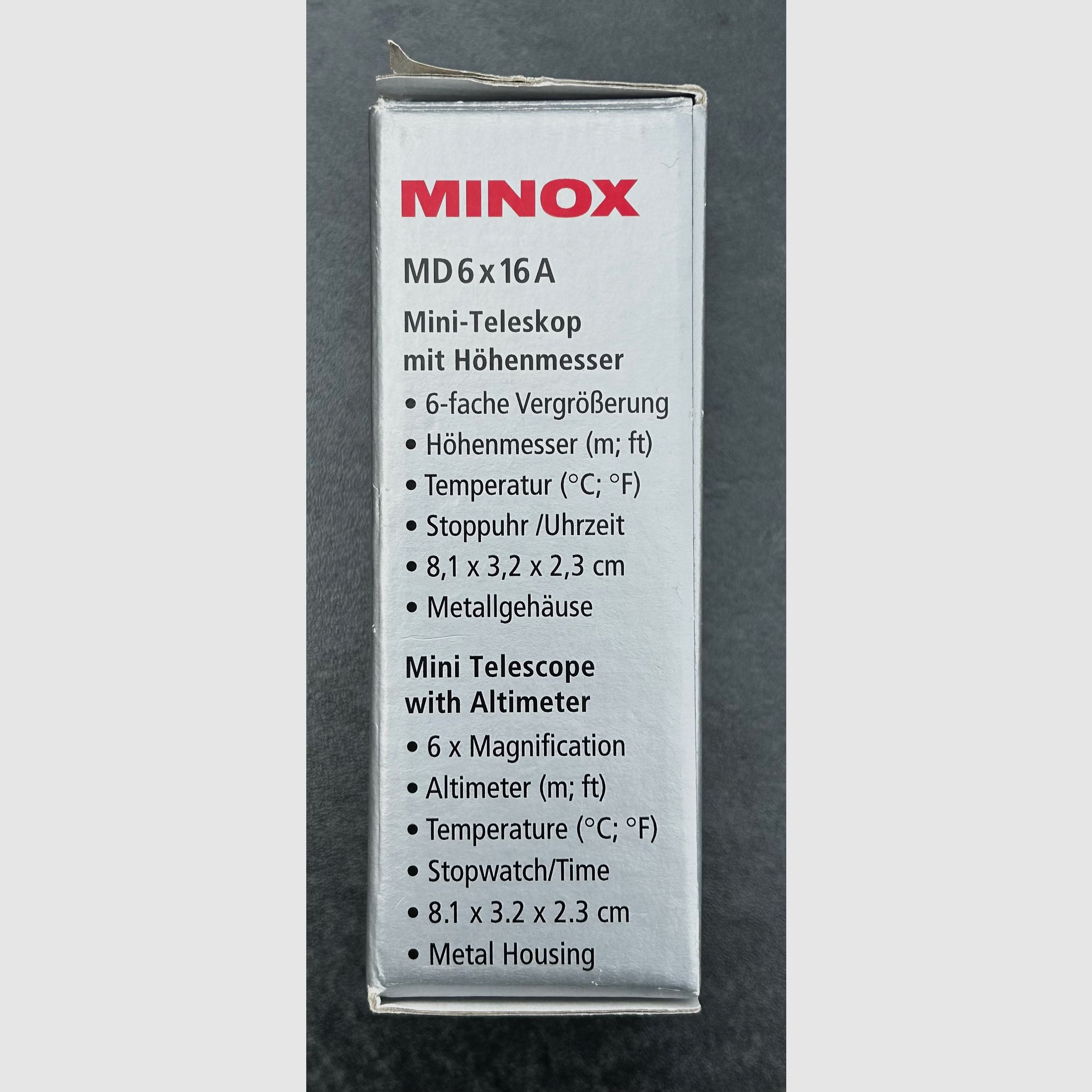 Monokular Minox MD 6x16A - Taschenteleskop mit integriertem Höhenmesser